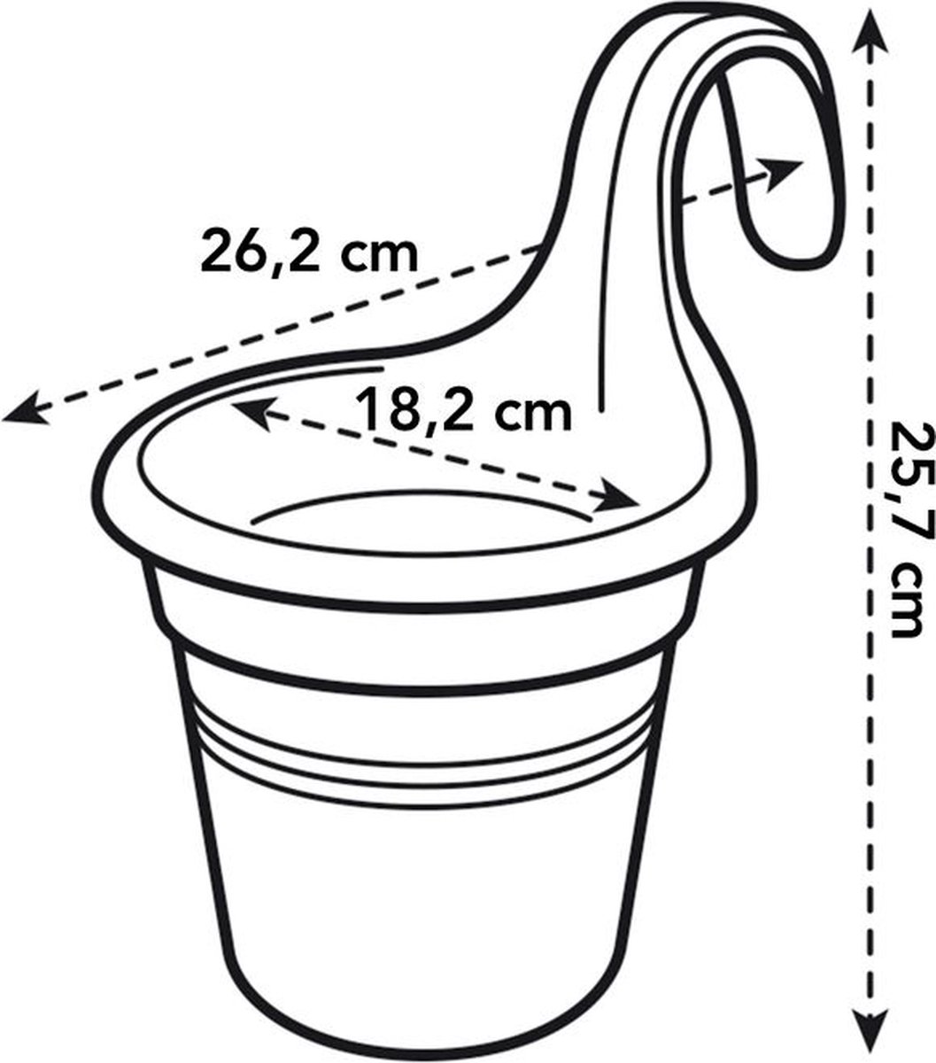 Elho Green Basics Easy Hanger S 26 - Hanging Planter for Outdoors
