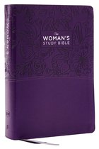 KJV, The Woman's Study Bible, Leathersoft, Purple, Red Letter, Full-Color Edition, Thumb Indexed, Comfort Print
