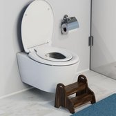 Wc-bril Family White Duroplast, toiletbril met softclosemechanisme en snelsluiting, wc-bril met afneembaar kinderzitje, maximale belasting 150 kg, wit 82940