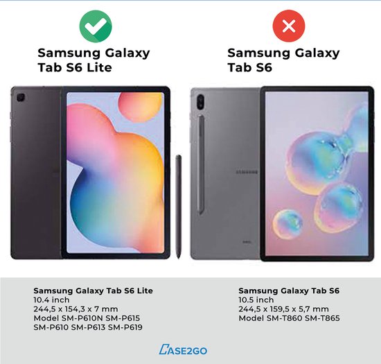 Coque pour Samsung Galaxy Tab S6 Lite (2022) - 10,4 pouces - Étui livre à trois volets avec porte-stylet - Rouge
