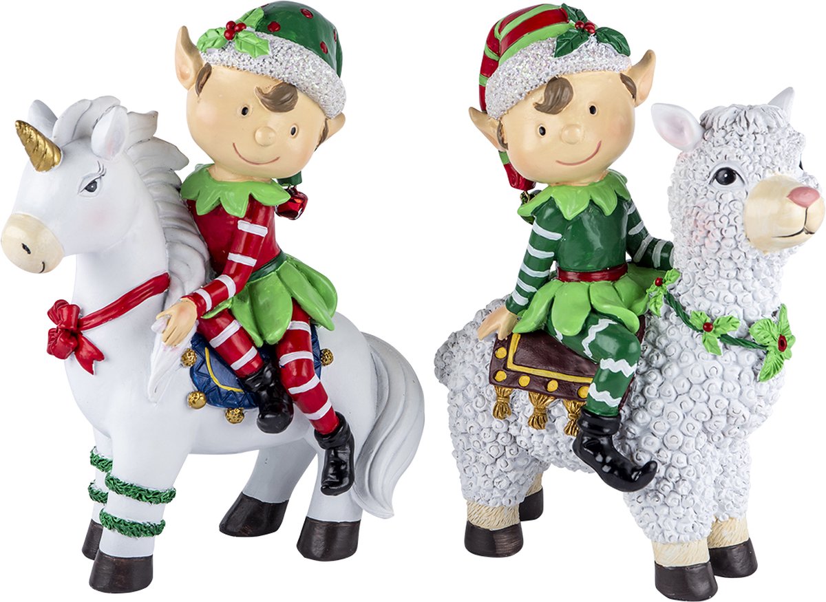 Com-four® 3X Nains De Noël Premium - Décorations De Noël