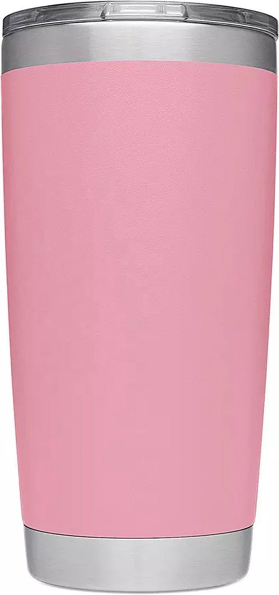 Newcups - Color Koffiebeker RVS – 590 ml - BPA-Vrij - thermobeker - Roze