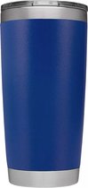Newcups - Color Koffiebeker RVS – 590 ml  - BPA-Vrij - thermobeker - Blauw
