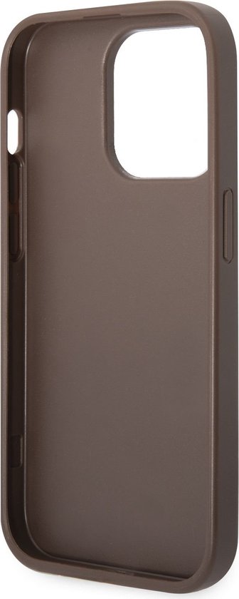 Guess 4G Stripe Back Case geschikt voor Apple iPhone 14 Pro (6.1") - Bruin