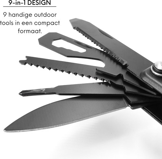Multifunctionele Tenthamer - Outdoor - Kampeer - 9 in 1 Multitool - Bijl - Mes - Schroevendraaier - Campingaccessoires van Merkloos — afbeelding 2