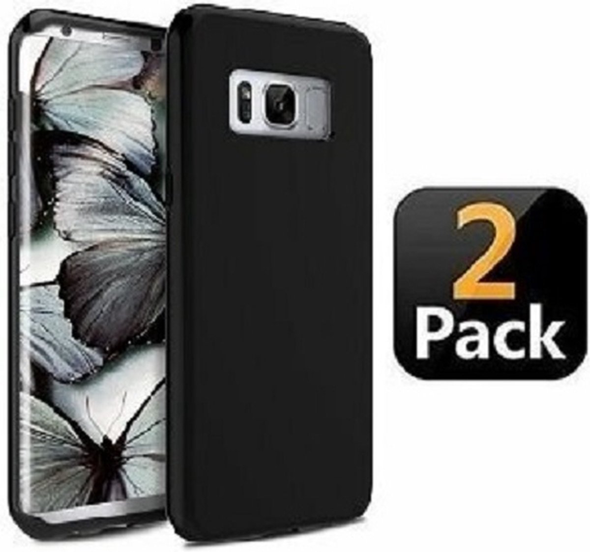 Samsung S8 PLUS Hoesje Siliconen TPU Zwart 2x