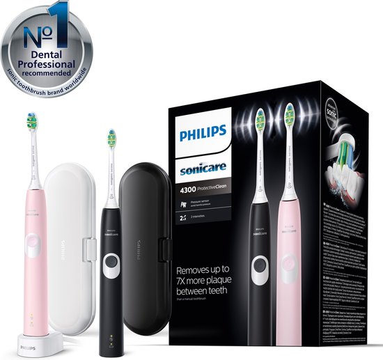 werkzaamheid kiezen Geld lenende Philips Sonicare ProtectiveClean 4300 HX6800/35 - Elektrische tandenborstel  - Roze & Zwart | bol.com