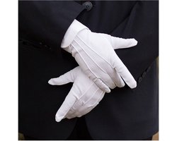 WiseGoods Luxe Smoking Handschoenen Heren - Wanten Mannen - Kleding - Handschoen Man - Cadeau - Kledij - Kostuum Accessoires - Wit