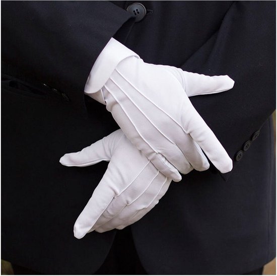 WiseGoods Luxe Smoking Handschoenen Heren - Wanten Mannen - Kleding - Handschoen Man - Cadeau - Kledij - Kostuum Accessoires - Wit