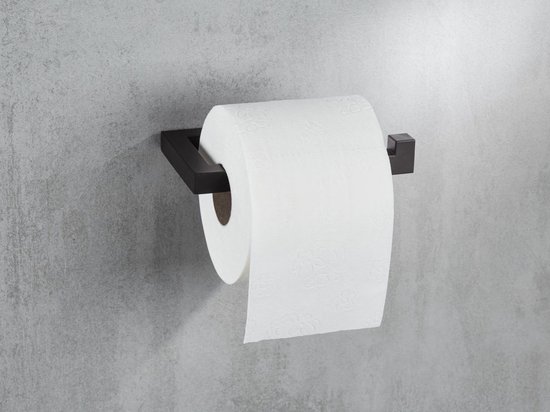 Porte-rouleau Papier WC - Porte-rouleau WC sans Embouts - Zwart - Porte-rouleau  WC... | bol.com