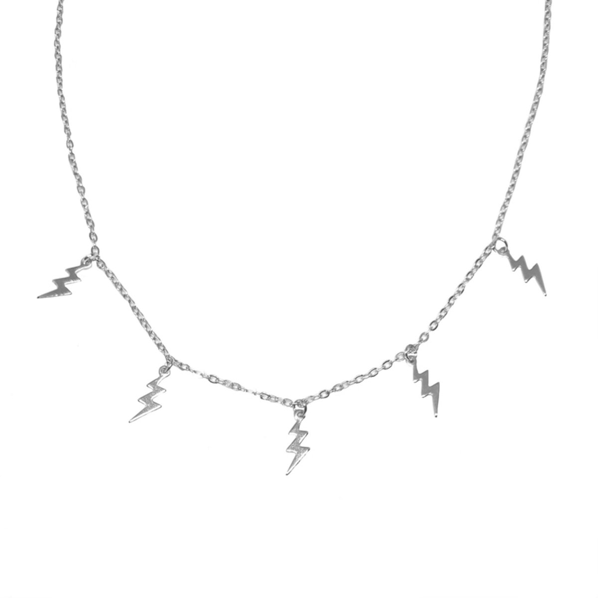 Lightning necklace - silver