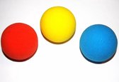 Zachte bal rood geel blauw tennisbal 24 stuks voordeelverpakking - Binnenspeelgoed
