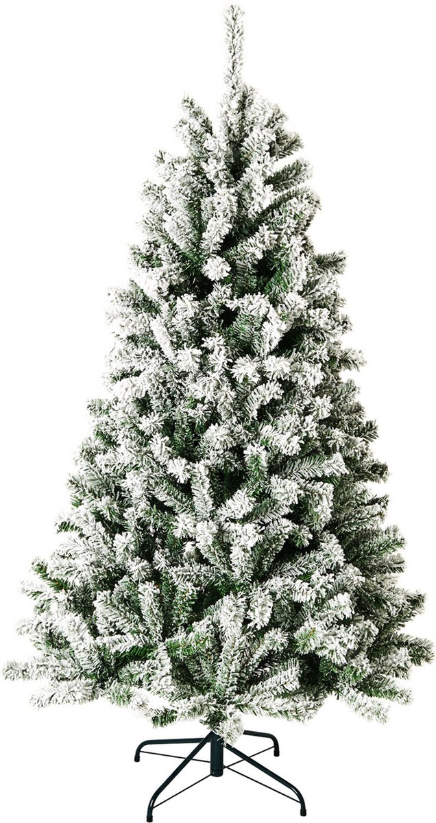 Kunstsneeuw kerstboom - 180 cm - ongeveer 800 takken - PVC | bol.com