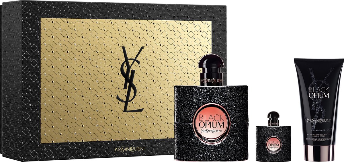 Black Opium Gift Set Eau De Parfum (edp) 50 Ml, Body Lotion 50 Ml + Miniaturka Eau De Parfum (edp) 7,5 Ml