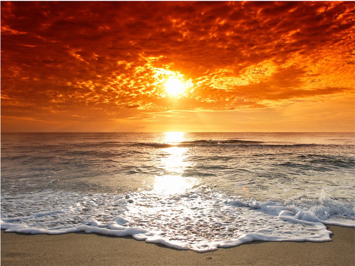 Fotobehang - Prachtige zonsondergang.
