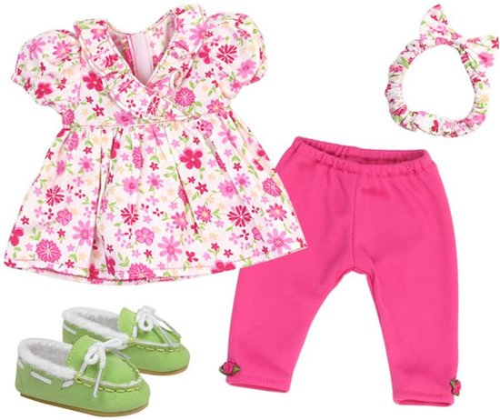 AL04b Poppenkleding 4 delig setje Llorens voor pop 40 t/m 43 cm