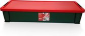 Boîte de rangement de Noël Whitefurze - vert-rouge - 27 litres - 81 x 28 x 16 cm