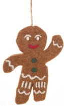 Gingerbread man handgemaakt fairtrade vilt