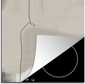 KitchenYeah® Inductie beschermer 78x78 cm - Abstract - Taupe - Lijn - Design - Kookplaataccessoires - Afdekplaat voor kookplaat - Inductiebeschermer - Inductiemat - Inductieplaat mat