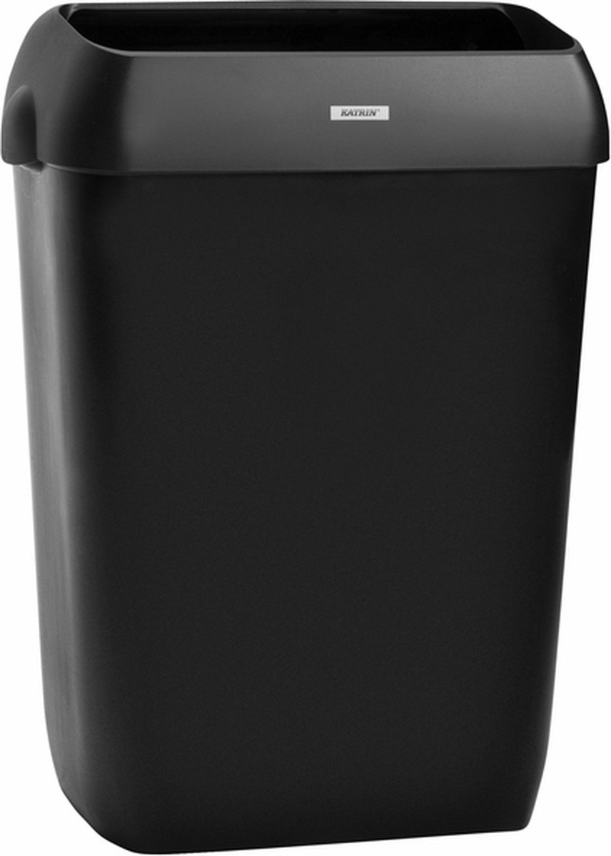 Katrin vuilbak met ophangbeugel, 50 l, zwart