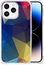 Phone Case Coque iPhone 14 Pro avec bord transparent Polygon Dark