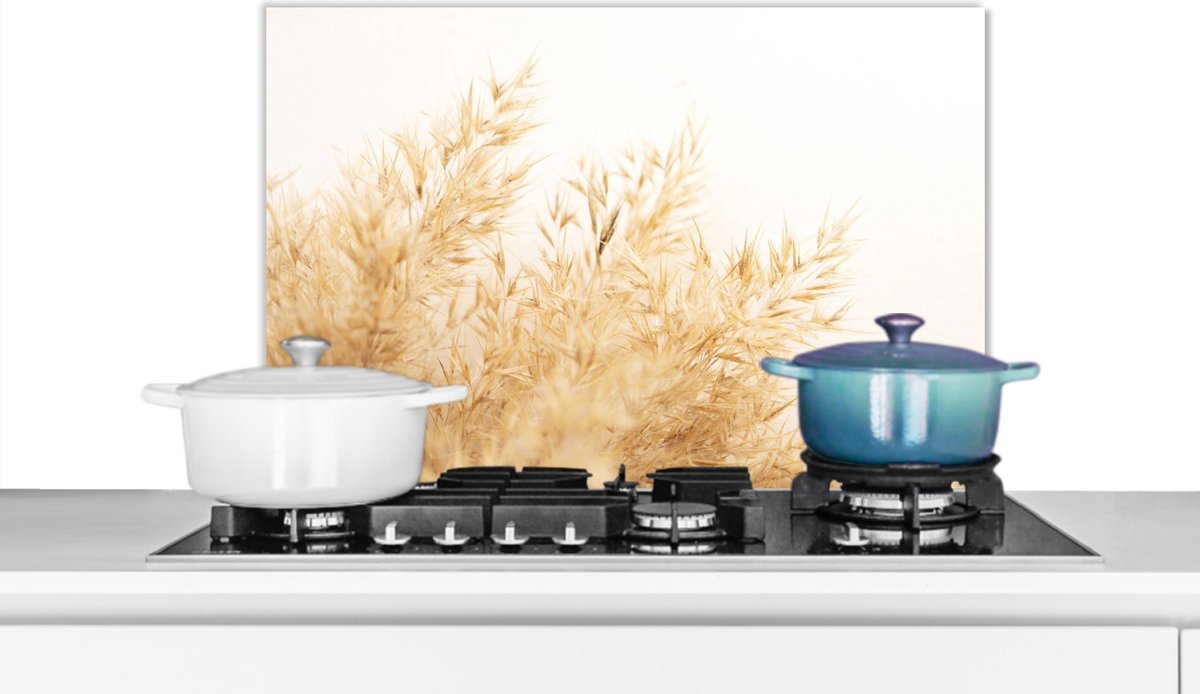 Spatscherm - Tarwe - Graan - Natuur - Keuken - 60x40 cm - Muurbeschermer
