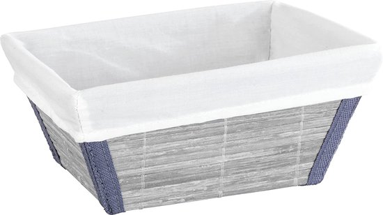 WENKO 21626100 Opbergmand Bamboo, grijs, medium