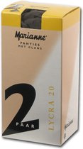 Marianne - Panties met Glans - Lycra 20 denier - antraciet - L/XL - 2-pack
