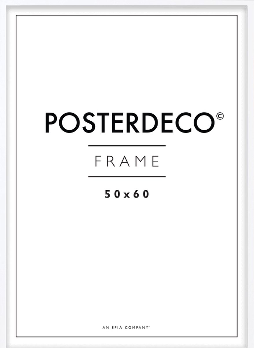 Framewinkel Fotolijst - Posterdeco - Premium Hout - Fotomaat 50x60 cm - Posterlijst - Fotolijstje - Wit