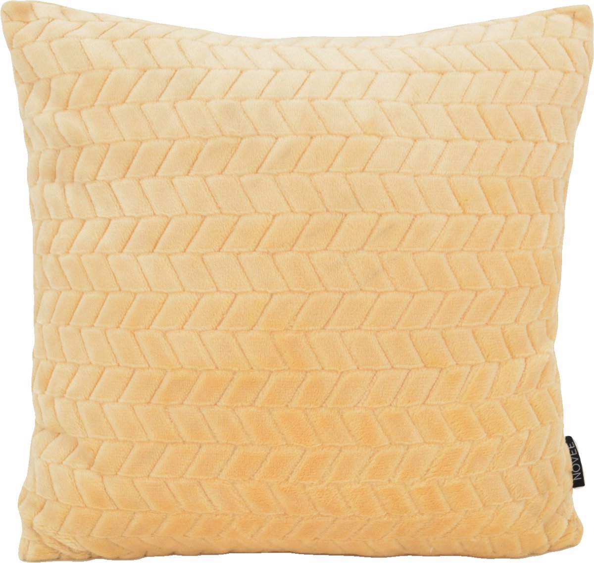 NOVÉE Pluche Beige Kussenhoes | Polyester / Imitatiebont | 45 x 45 cm