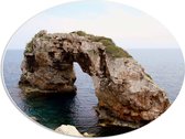 WallClassics - PVC Schuimplaat Ovaal - Es Pontas  - 56x42 cm Foto op Ovaal  (Met Ophangsysteem)