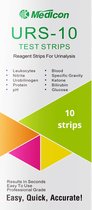 Medicon 10 Urine Test - 10 Urinetest Strips - Blaasontsteking - Urine monster - 10 parameters - Leukocyten - Nitriet - Urobilinogeen - Ketonen - Eiwitten - pH - Bloed - Soortelijk gewicht - Bilirubine - Glucose - Ketonentest