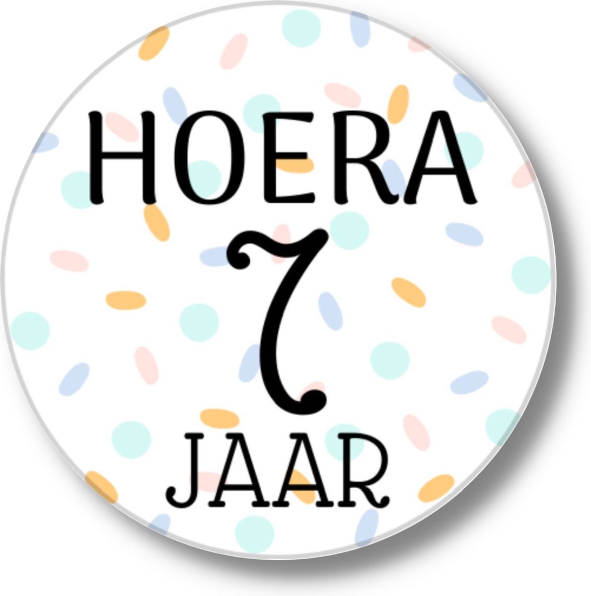 Traktatiestickers Hoera 7 Jaar