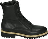 Durea 9722 E - VeterlaarzenHoge sneakersDames sneakersDames veterschoenenHalf-hoge schoenen - Kleur: Zwart - Maat: 38.5