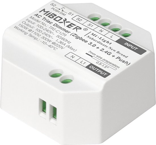 concept Psychologisch rand Mi-Light Mi-Boxer - (TRI-C1ZR) - AC Triac Dimmer (Zigbee 3.0 + 2.4G + Push)  - - Zigbee... | bol.com