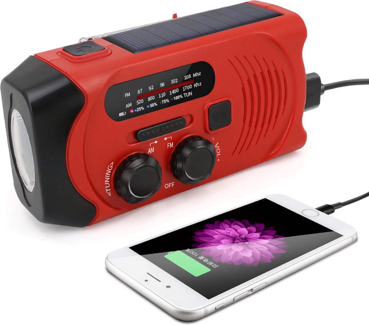 SafeSound noodradio zonne-energie en opwindbaar – LT95607 - DéBlé