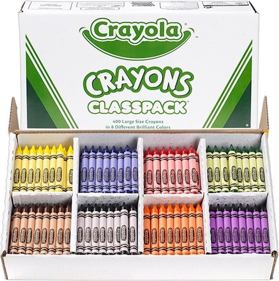 Crayola - Crayon Classpack - groot formaat 8 kleuren - 400 S | bol