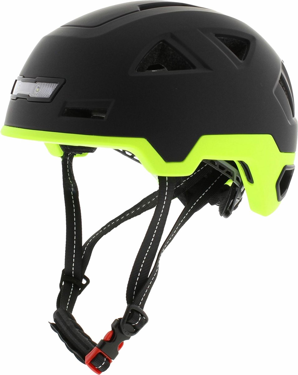 Vito E-City helm mat zwart fluor geel S/M voor E-bike / Speed Pedelec / Snorfiets
