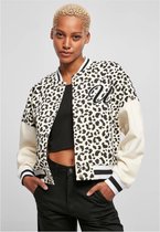 Urban Classics - AOP Oversized Sweat College jacket - XL - Wit/Zwart