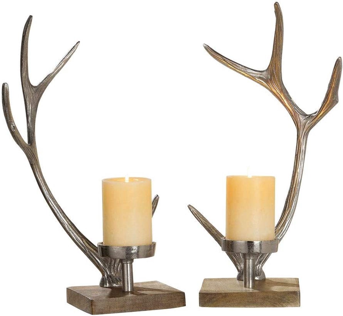 Kaars Plateau - Kandelaar - Schaal - Zilver - Kadoshop 't Moortje