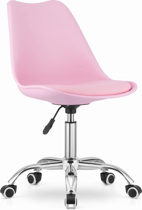 Meubel Square - Chaise de bureau à roulettes SVEN - Rose - réglable en  hauteur | bol
