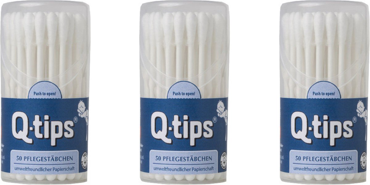 Q-tips® | 3 x 50 Wattenstaafjes | reisformaat