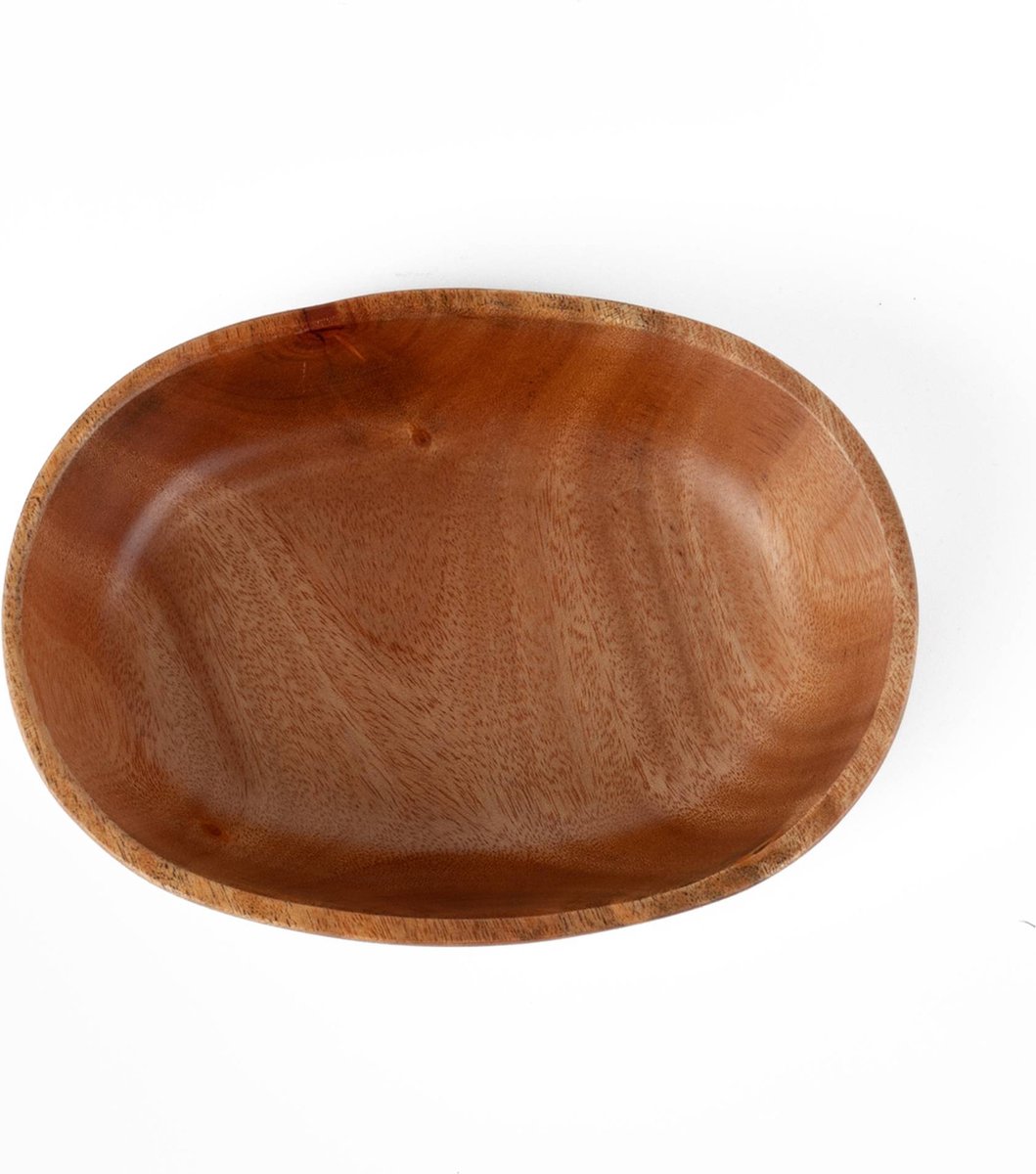 Khaya - ovaal houten kom - voor salade, pasta & groente - duurzaam design