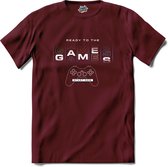 Ready to the games gaming controller - T-Shirt - Unisex - Burgundy - Maat S