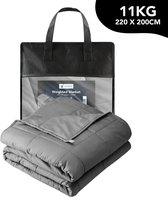 Achaté Verzwaringsdeken - 220x200 11kg - Weighted Blanket - Zware Deken - 4 Seizoens - Anti Stress - Grijs