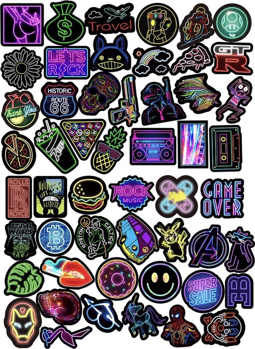 50 beschriftingsetiketten in neon-geel | DIN A5 groot | neon-etiketten van papier om te beschrijven en te plakken | veelzijdige universele stickers | dv1020