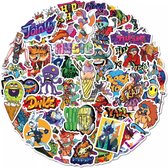 Graffiti Stickers 50 Stuks | Skateboard Stickers | Stoere Stickers | Dance | Music | Dieren | Laptop Stickers | Decoratie | Stickers Kinderen | Stickers Volwassenen | Plakstickers | Stickers Bullet Journal | Planner Stickers
