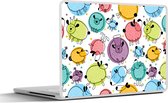 Laptop sticker - 10.1 inch - Schapen - Stippen - Patronen - 25x18cm - Laptopstickers - Laptop skin - Cover