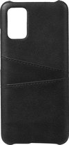 Shop4 - Geschikt voor Samsung Galaxy A03s Hoesje - Harde Back Case Cabello met Pasjeshouder Zwart