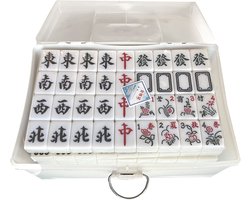 TAHWA Mahjong spel XL - Grote stenen van 3,9 x 2,8 x 1,9 cm - 8 kg